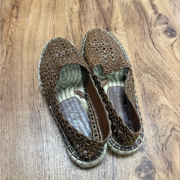 Zara Woven Espadrille Loafers Brown EU 39 US 8/8.5 Boho Coastal Chic Flats - Picture 4 of 6